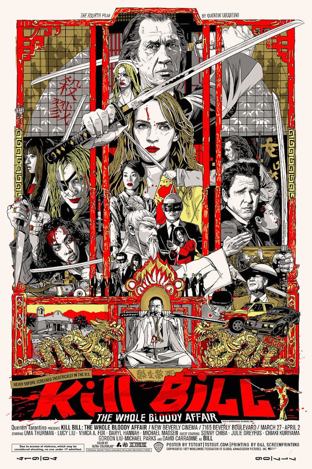 Poster TARANTINO Pulp Fiction Reservoir Kill Bill